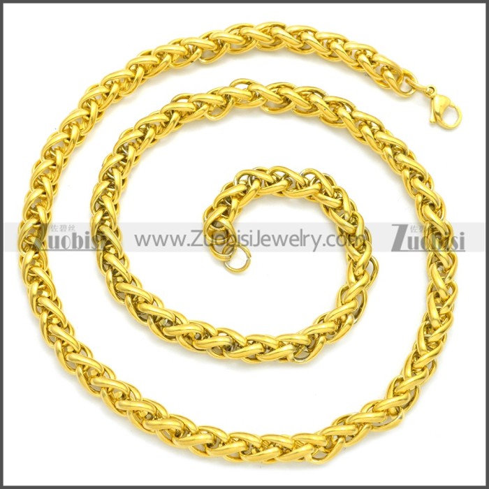 Stainless Steel Chain Neckalce n003084GW4