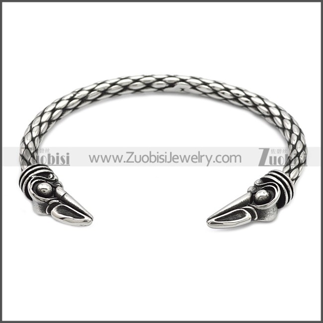 Stainless Steel Raven Bangle for Women b009817