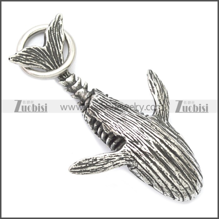 Deep Sea Greenland Shark Pendant in Stainless Steel p010505SH