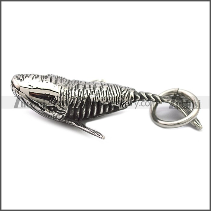 Deep Sea Greenland Shark Pendant in Stainless Steel p010505SH