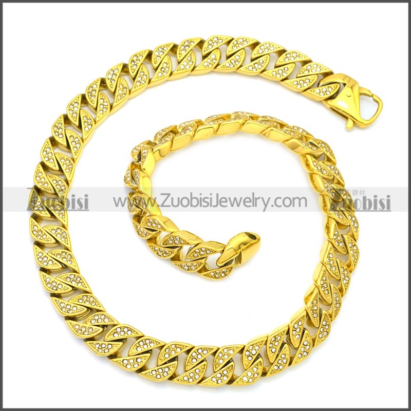Stainless Steel Chain Neckalce n003126GW13