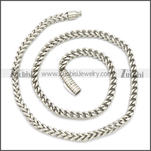 6MM Silver Stainless Steel Franco Chain Necklace n003130S