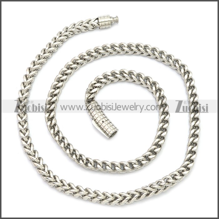 6MM Silver Stainless Steel Franco Chain Necklace n003130S