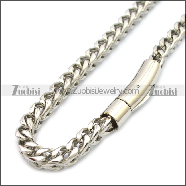 6MM Silver Tone Stainless Steel Franco Chain Necklace n003129SW6