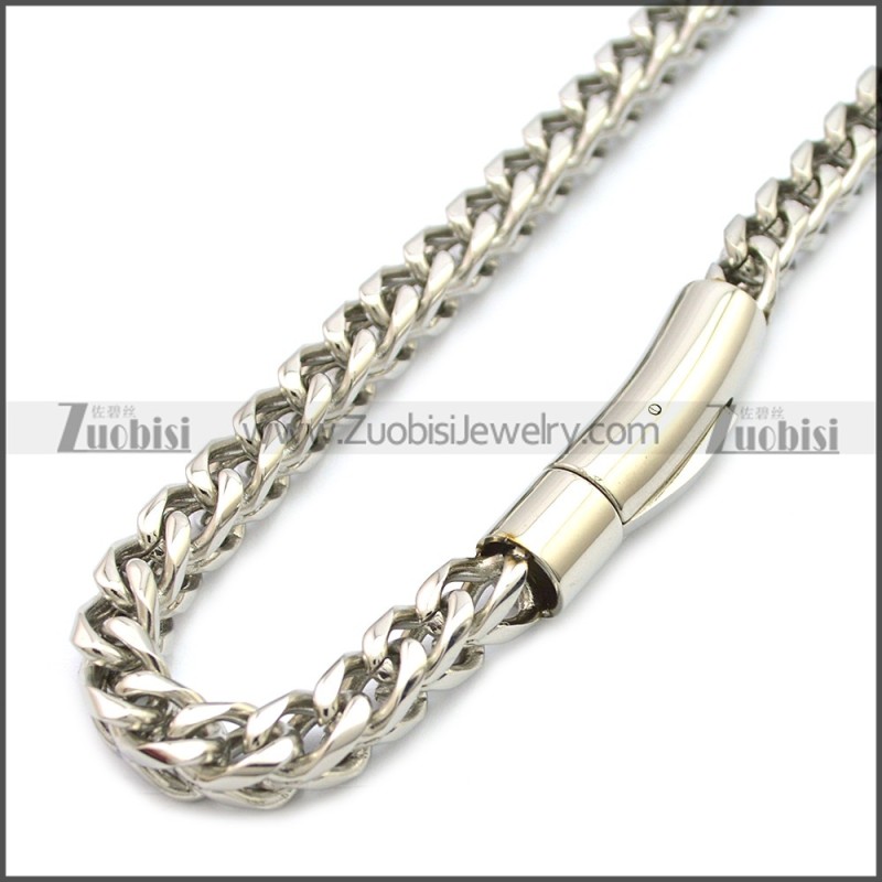 6MM Silver Tone Stainless Steel Franco Chain Necklace n003129SW6