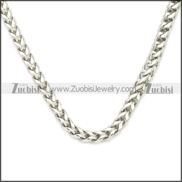 0.6CM Wide Silver Color Stainless Steel Franco Chain Necklace n003131S