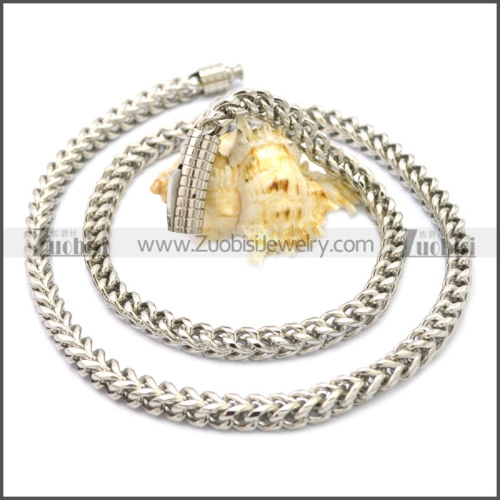 6MM Silver Stainless Steel Franco Chain Necklace n003130S