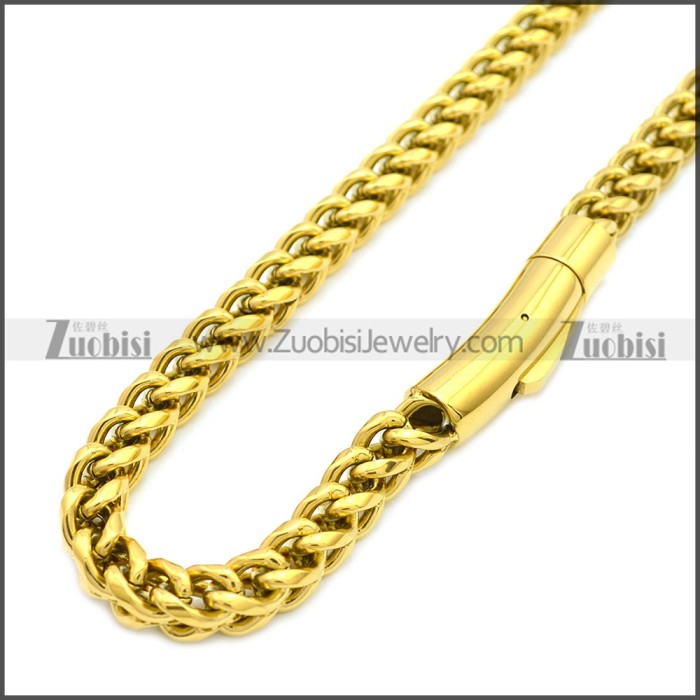 600MM Long Golden Stainless Steel Franco Chain Necklace n003129GW6