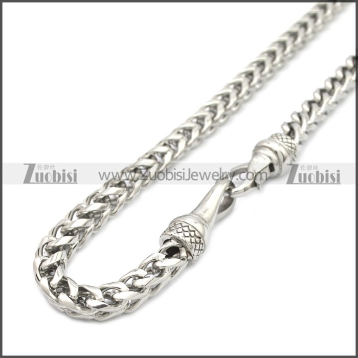 0.6CM Wide Silver Color Stainless Steel Franco Chain Necklace n003131S