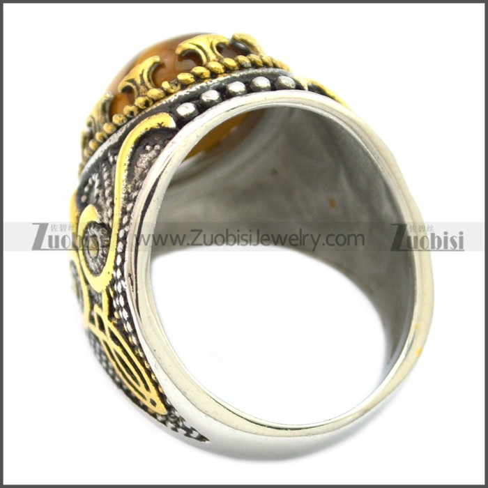Stainless Steel Arabic Quran Ring r008552SHG