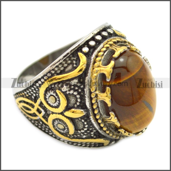 Stainless Steel Arabic Quran Ring r008552SHG
