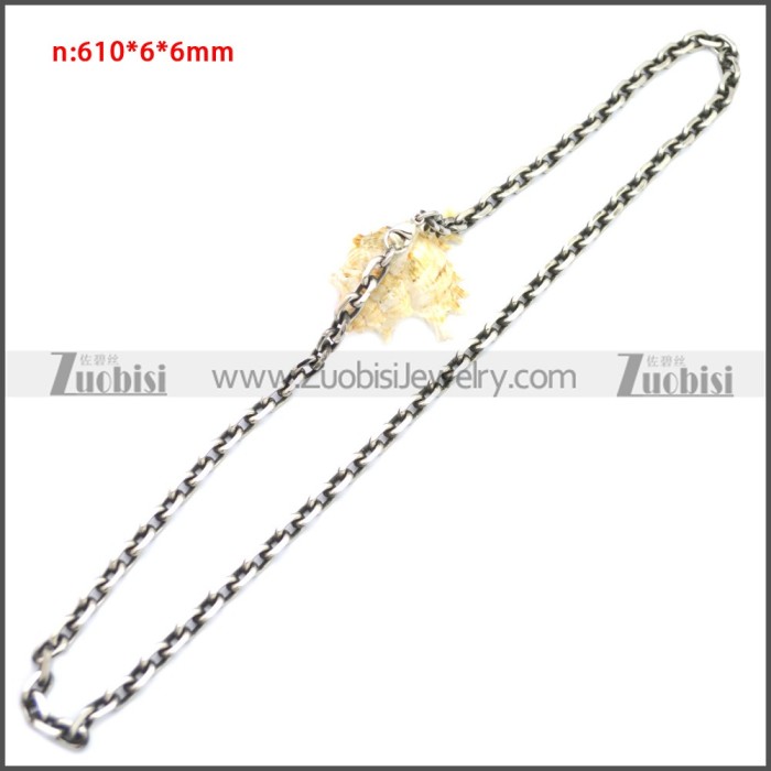 Stainless Steel Chain Neckalce n003146SA2