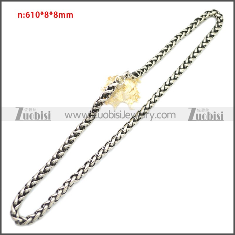 Stainless Steel Chain Neckalce n003143SA2