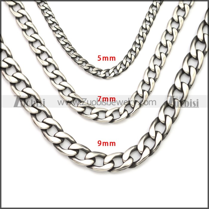 Stainless Steel Chain Neckalce n003141SA2
