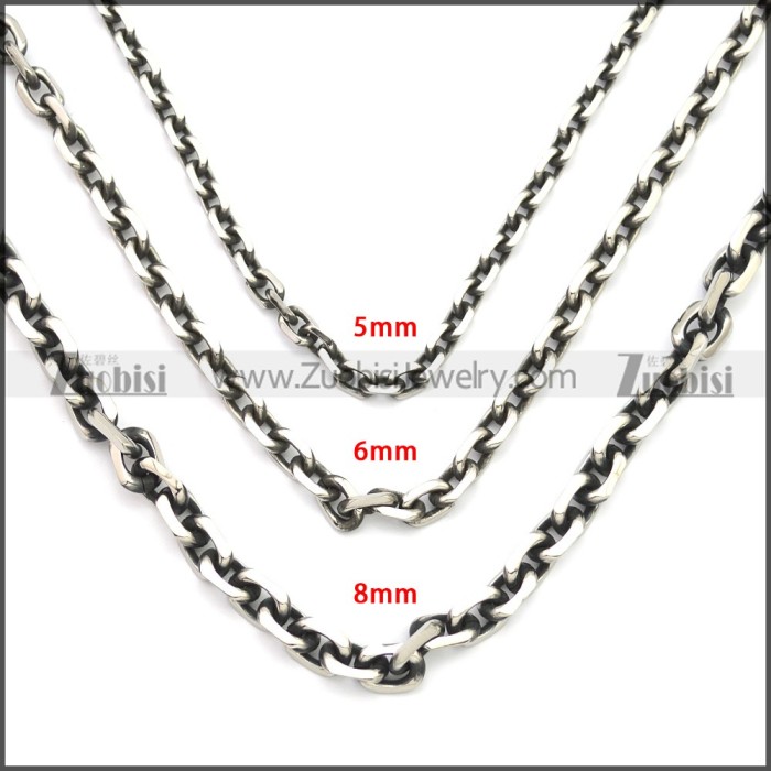 Stainless Steel Chain Neckalce n003146SA2