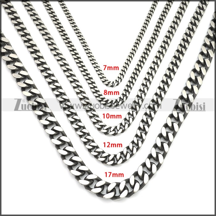 Stainless Steel Chain Neckalce n003148SA4