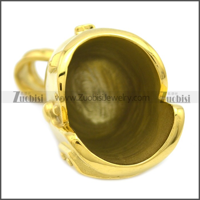 Gold Plating Welder Helmet Pendant p010706G
