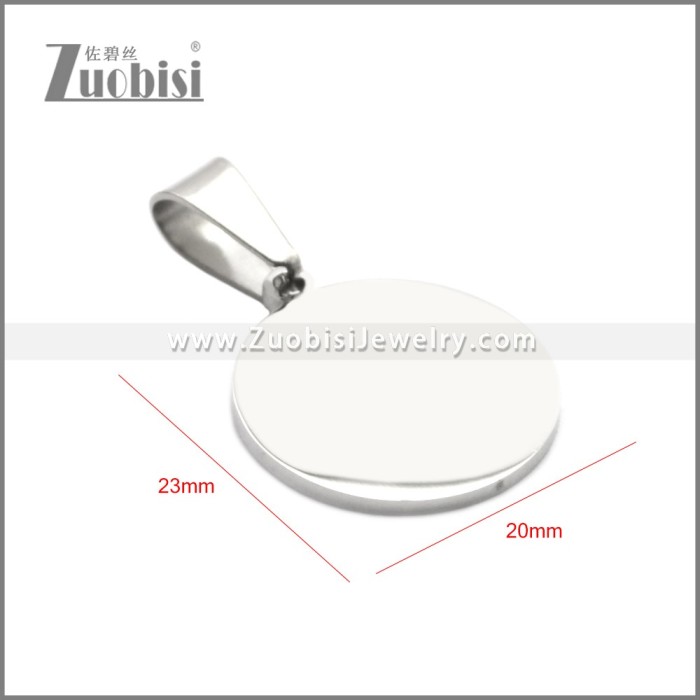 Punched Circle Disc Pendants for Necklace Bracelet Pet ID Name Tags p010772S2