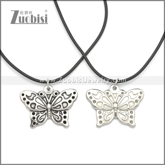 Rubber Necklace W Stainless Steel Clasp n003183HA