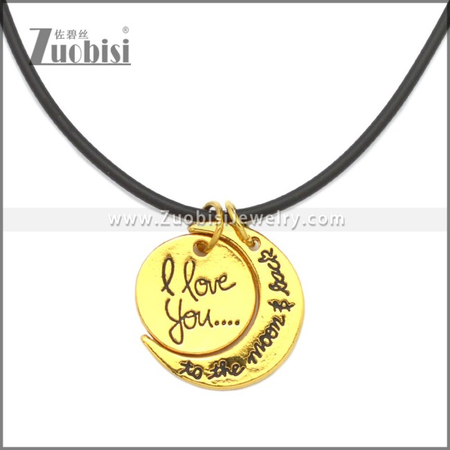 Rubber Necklace W Stainless Steel Clasp n003193HG