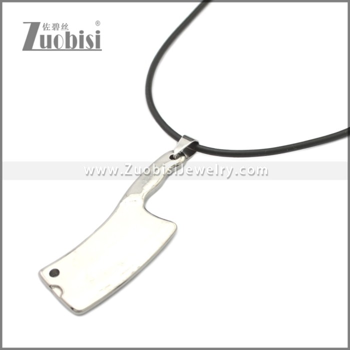 Rubber Necklace W Stainless Steel Clasp n003189HS