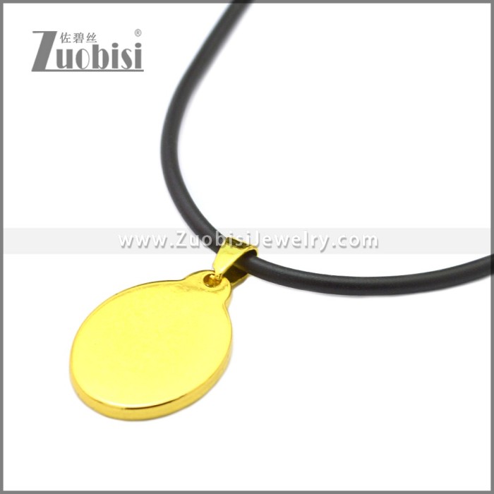 Rubber Necklace W Stainless Steel Clasp n003184HG