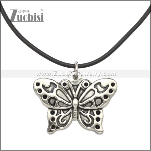 Rubber Necklace W Stainless Steel Clasp n003183HA