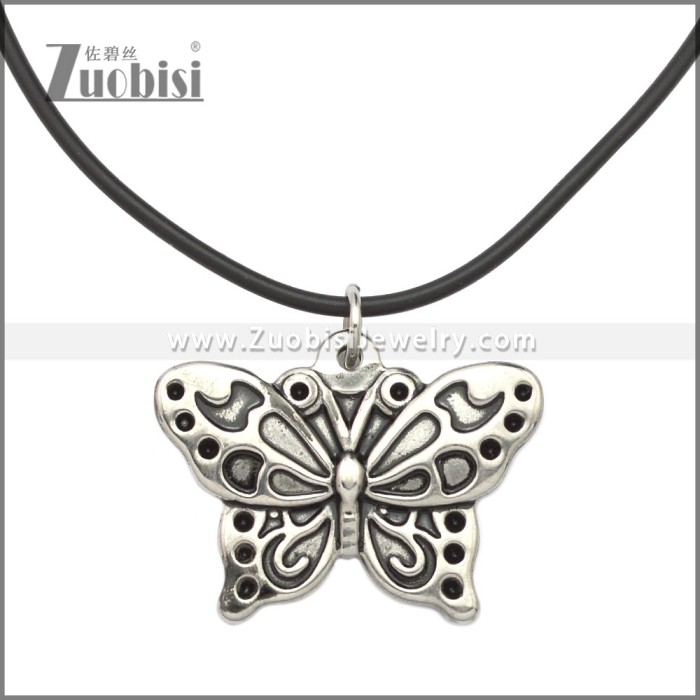 Rubber Necklace W Stainless Steel Clasp n003183HA