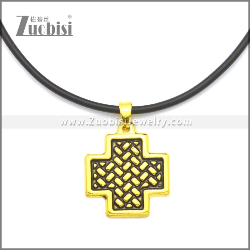 Rubber Necklace W Stainless Steel Clasp n003185HG