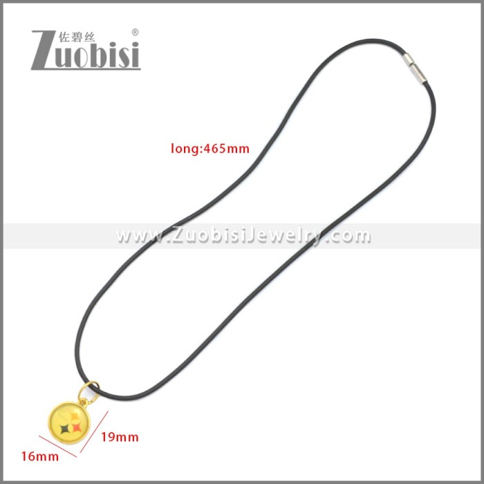 Rubber Necklace W Stainless Steel Clasp n003197HG