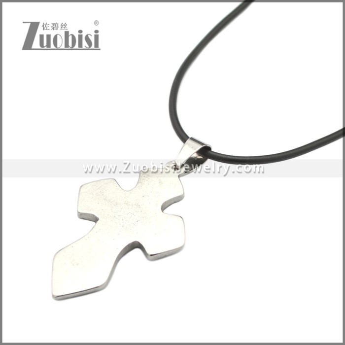 Rubber Necklace W Stainless Steel Clasp n003188HS