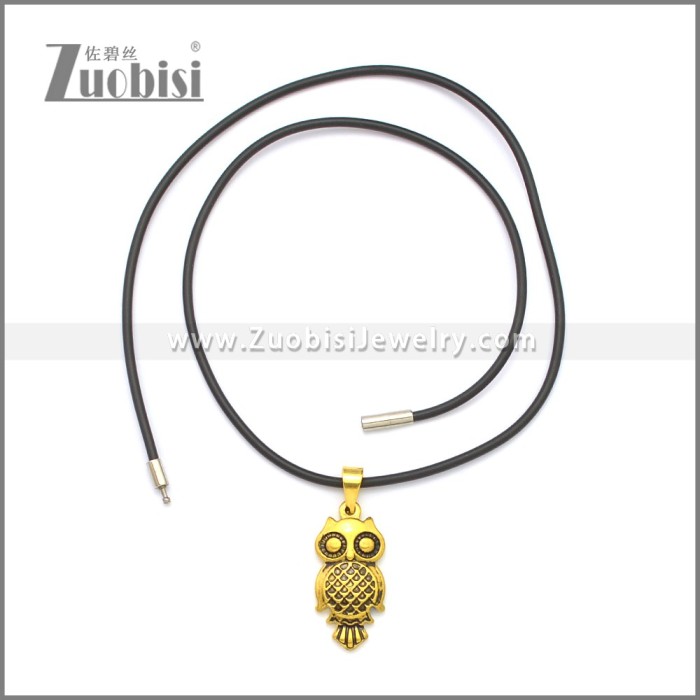 Rubber Necklace W Stainless Steel Clasp n003187HG