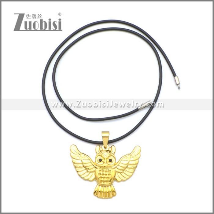 Rubber Necklace W Stainless Steel Clasp n003178HG2