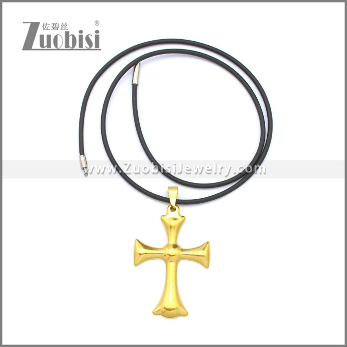 Rubber Necklace W Stainless Steel Clasp n003182HG