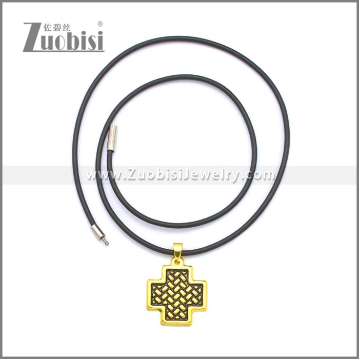 Rubber Necklace W Stainless Steel Clasp n003185HG