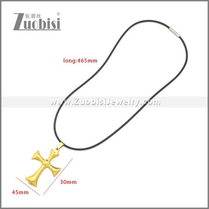 Rubber Necklace W Stainless Steel Clasp n003182HG