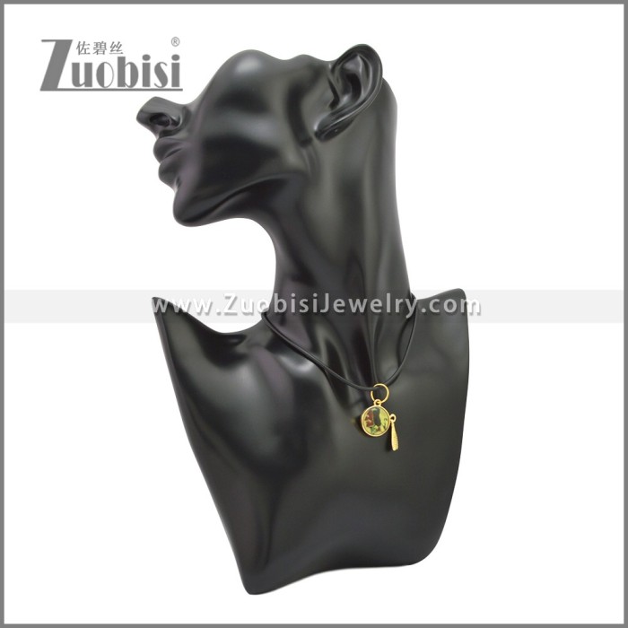 Rubber Necklace W Stainless Steel Clasp n003195HG