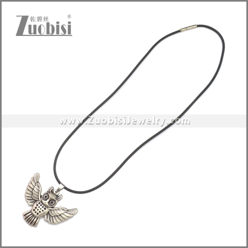Rubber Necklace W Stainless Steel Clasp n003178HS2