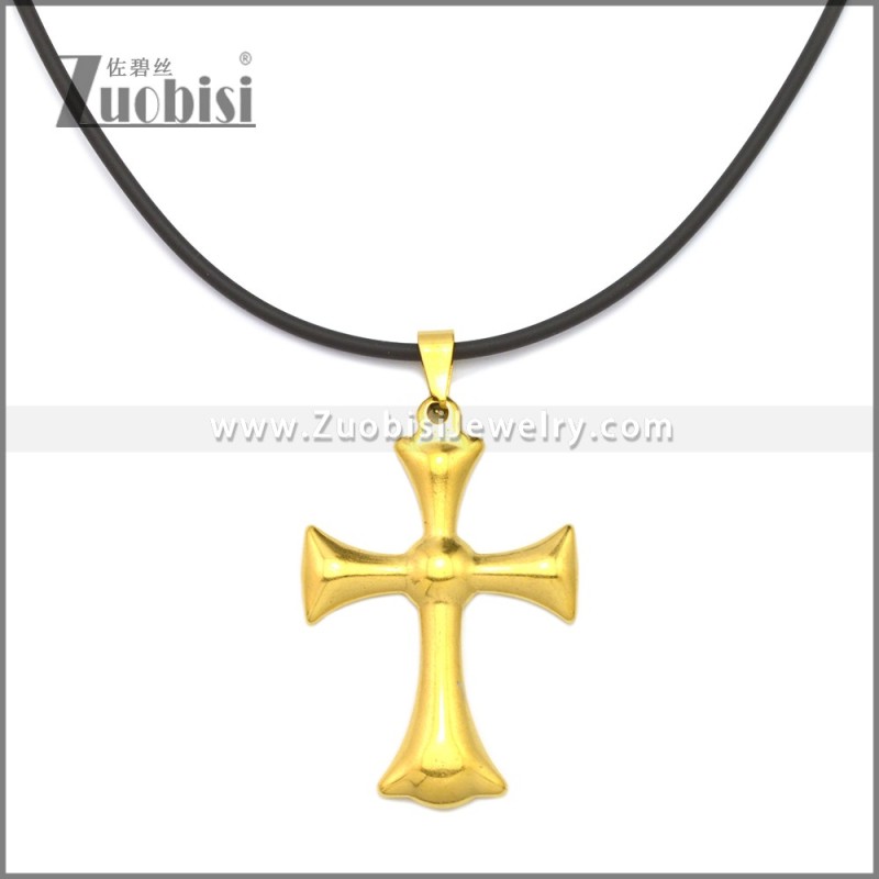 Rubber Necklace W Stainless Steel Clasp n003182HG