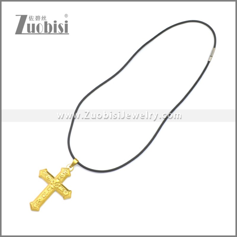 Rubber Necklace W Stainless Steel Clasp n003179HG2