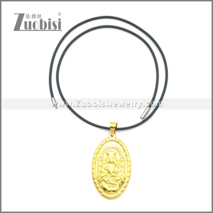 Rubber Necklace W Stainless Steel Clasp n003174HG2