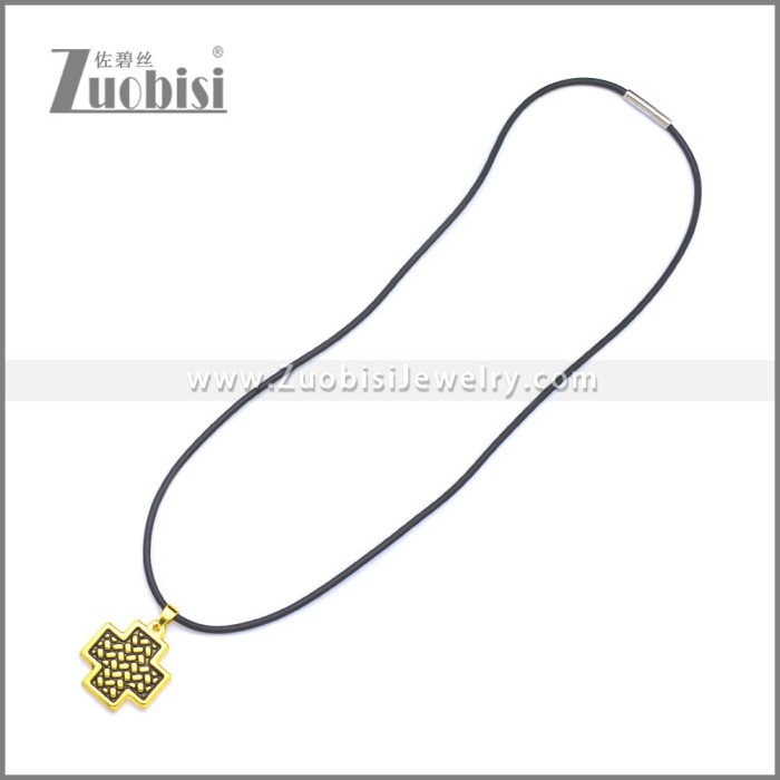 Rubber Necklace W Stainless Steel Clasp n003185HG