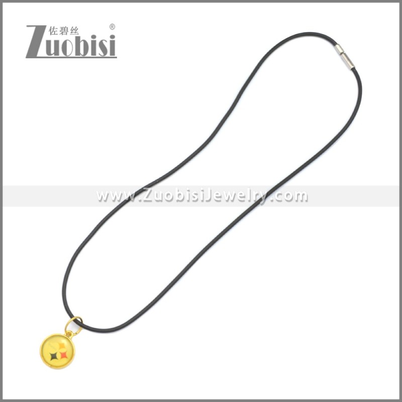 Rubber Necklace W Stainless Steel Clasp n003197HG