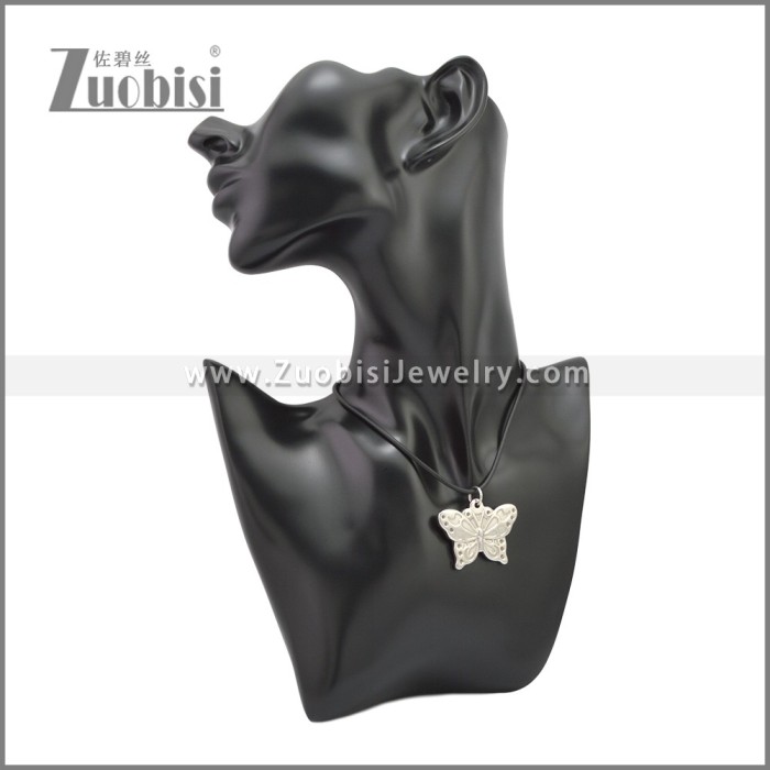 Rubber Necklace W Stainless Steel Clasp n003183HS