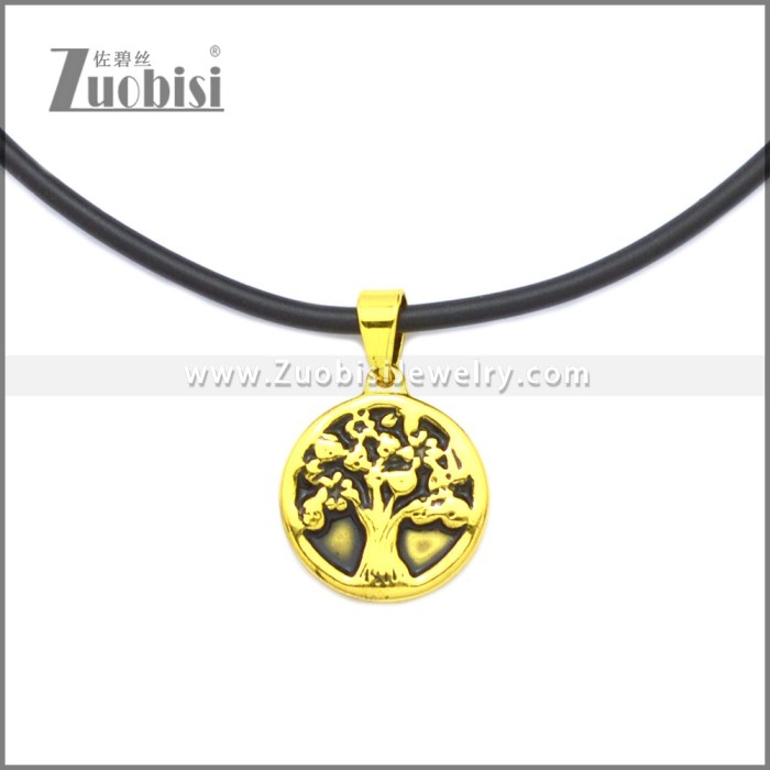 Rubber Necklace W Stainless Steel Clasp n003186HG