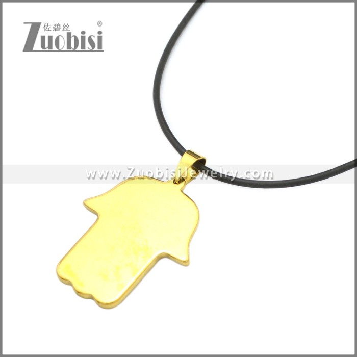 Rubber Necklace W Stainless Steel Clasp n003176HG2
