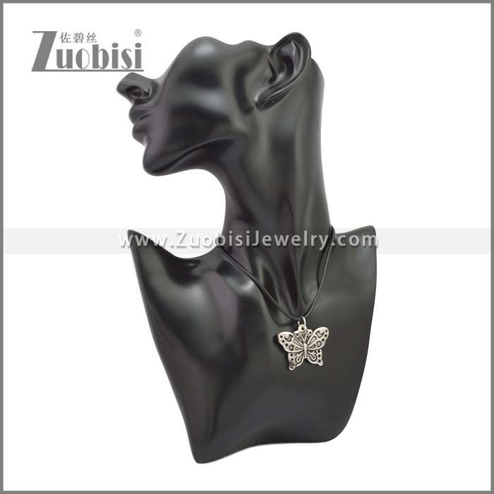 Rubber Necklace W Stainless Steel Clasp n003183HA