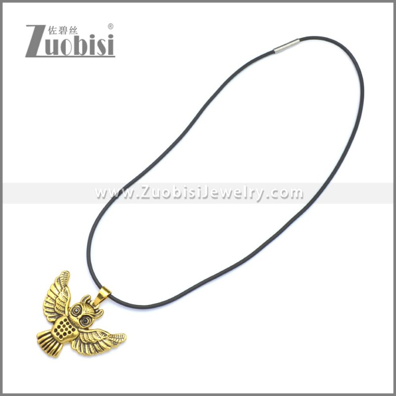 Rubber Necklace W Stainless Steel Clasp n003178HG1