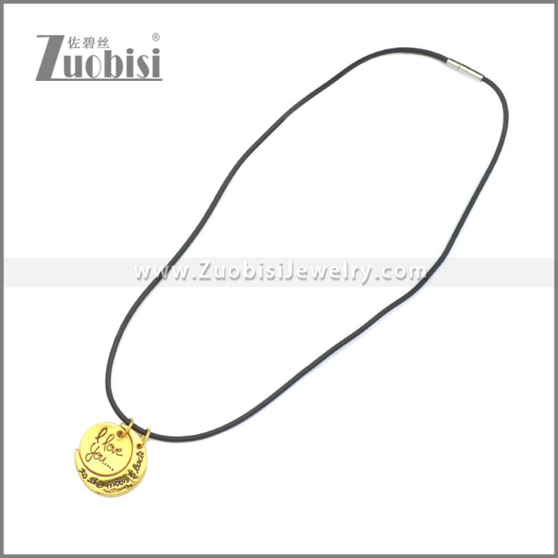 Rubber Necklace W Stainless Steel Clasp n003193HG