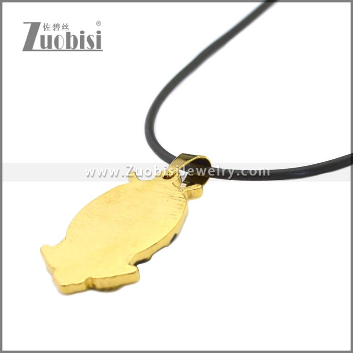 Rubber Necklace W Stainless Steel Clasp n003191HG